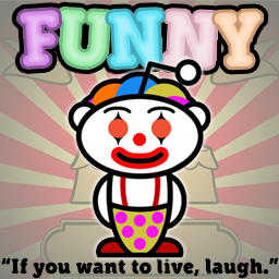 logo for the subreddit funny